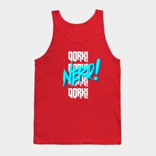 Nerd (blue & white) Tank Top